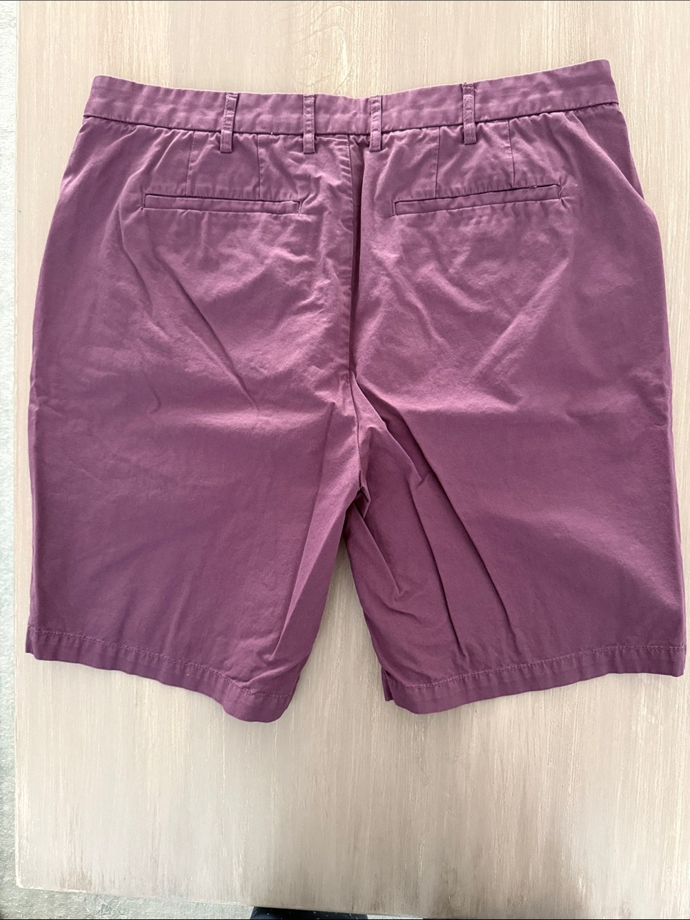 Slate and Stone Men's Purple Cotton Chino Shorts - Picture 4 of 4